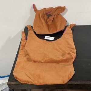 IPSY Hot Shot Bag, orange corduroy, pink inside , makeup, cosmetic bag x 3 bags